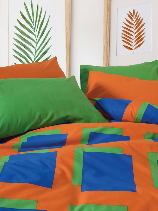 L'essentiel linge de maison Venus - Blue Juego de Fundas de Edredón Doble Ranforce